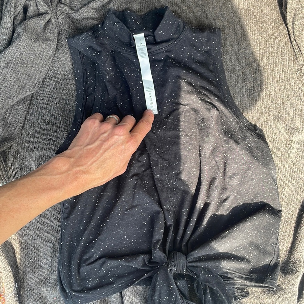 Sz2 Lululemon crop mock turtleneck tank Tie waist